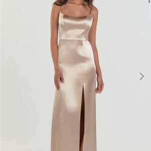 Jenny Yoo Pale gold bridesmaid dress size 0 (chase)